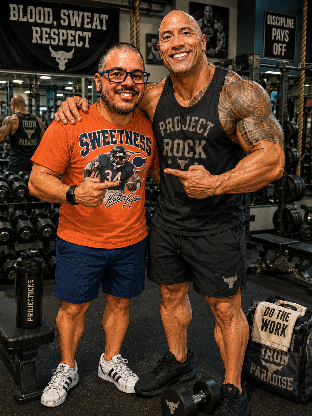 3dNovelties sample caricature with The Rock